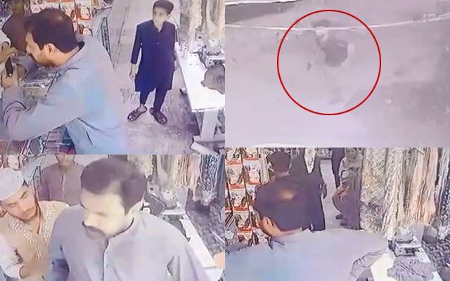 غازی آباد ؛ پولیس اہلکار کی کاسمیٹکس کی دکان پر فائرنگ، فوٹیج سامنے آگئی