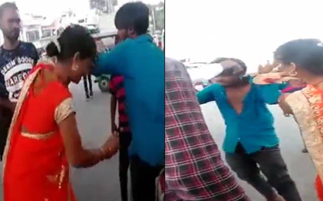 خاتون نے ٹیکسی ڈرائیور کی جوتوں سے پٹائی کر دی، ویڈیو  وائرل  