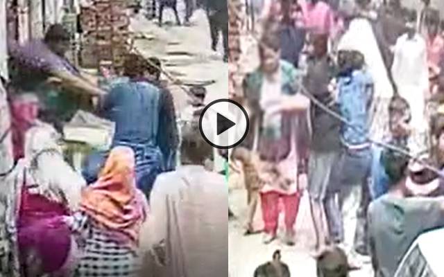 خاتون اور اسکے بیٹے پر سرعام تشدد، ویڈیو وائرل