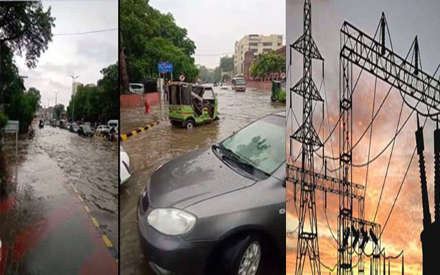 شہر میں موسلادھار بارش، لیسکو کا ترسیلی نظام بیٹھ گیا