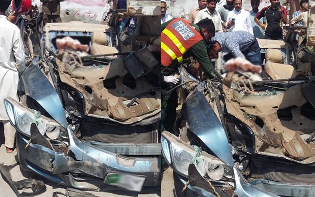 کار ٹرالے میں خوفناک تصادم، خواتین سمیت 3 افراد جاں بحق