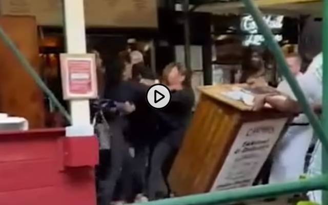 Carmine's restaurant at the Carmine's restaurant was punched and beaten by three Texan women after asking them for proof of vaccination