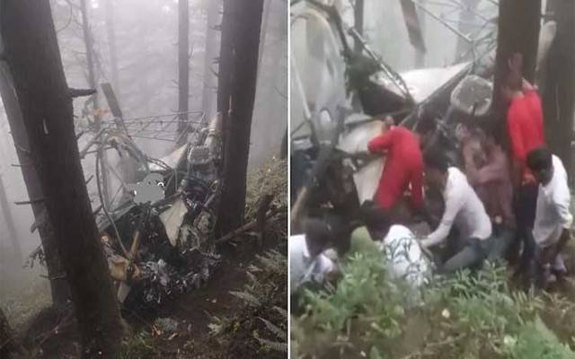Indian Army Helicopter crashes in Occupied Kashmir