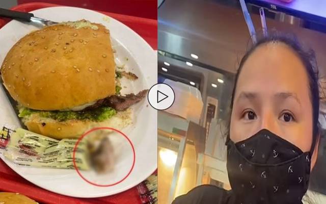 women find a finger in burger