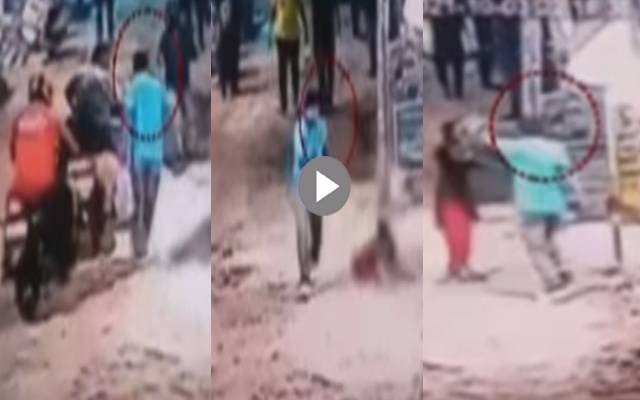 In India, a citizen cut a woman's head on the street