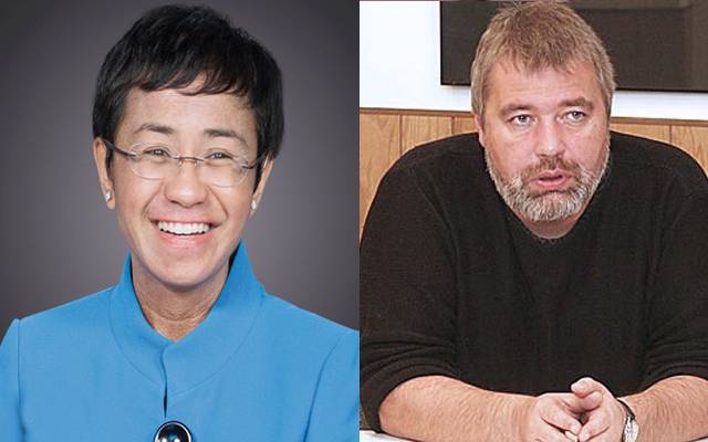 The Nobel Peace Prize went to journalists Maria Ressa and Dmitry Muratov