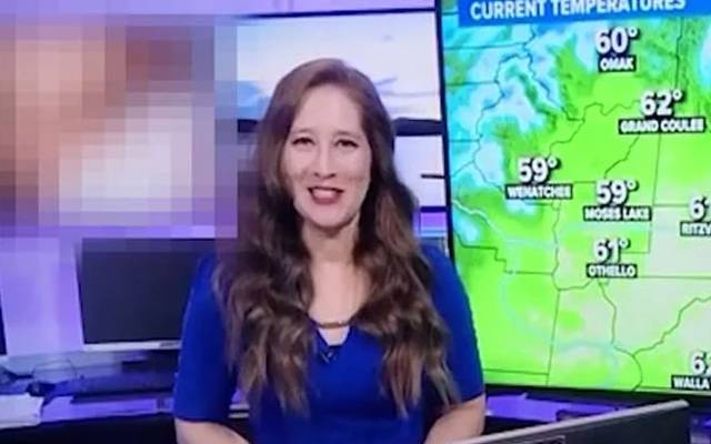 News anchor reading news