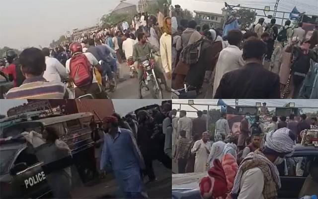  Police & Protesters clashes at GT rd Rana town