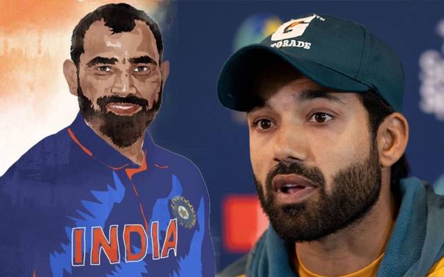 Mohammad Rizwan comes to Mohammad Shami