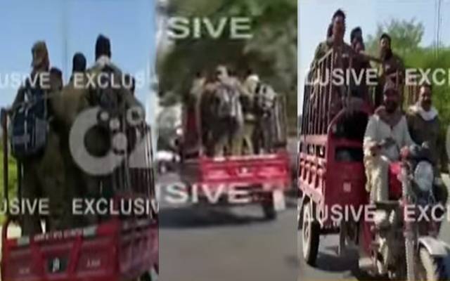Punjab Police in Rikshaw