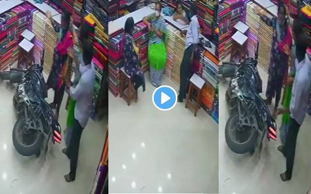 Close shave caught on cam as motorcycle