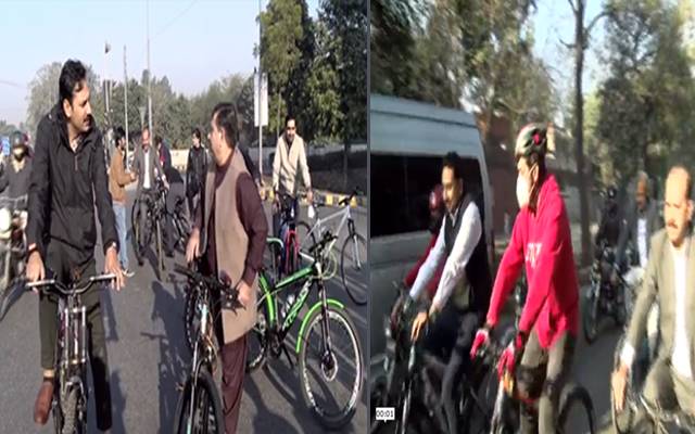 سموگ کے پیش نظر واسا لاہور کی جانب سے سائیکلنگ جاری