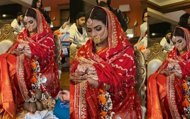 Bride during marriage procession