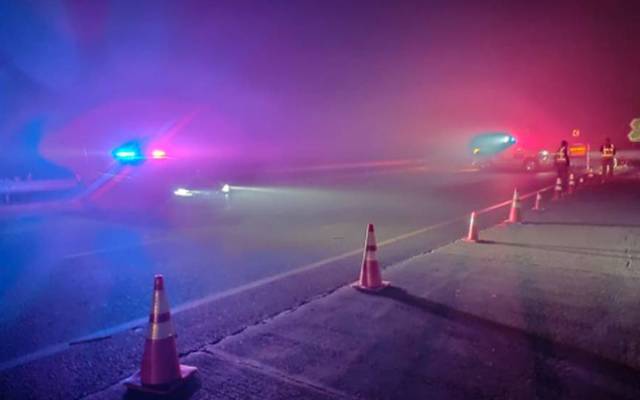 motorway closed due to fog