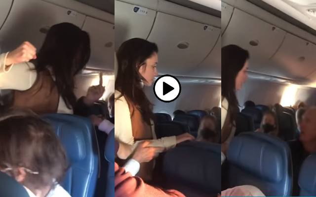 Woman fight with airlines 