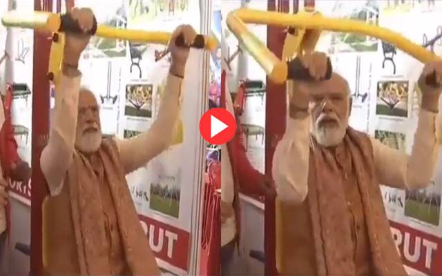 Narendra Modi in Fitness Centre