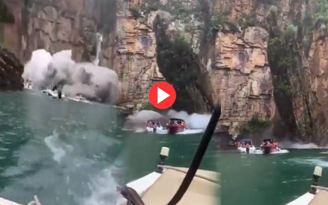 Rock Fall on Boats many deaths