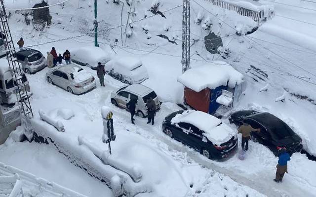 Vehicles Stuck in Murree