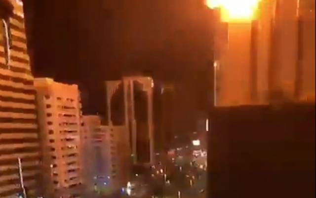 fire in abdudhabi building