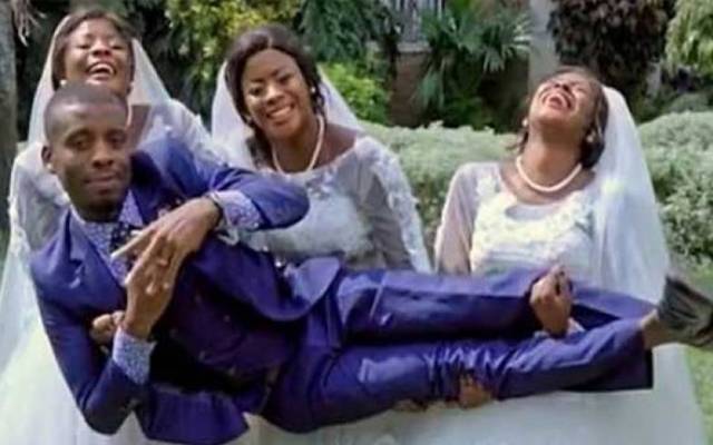 One groom,three brides,