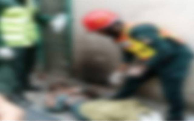 Race course,man burnt himself