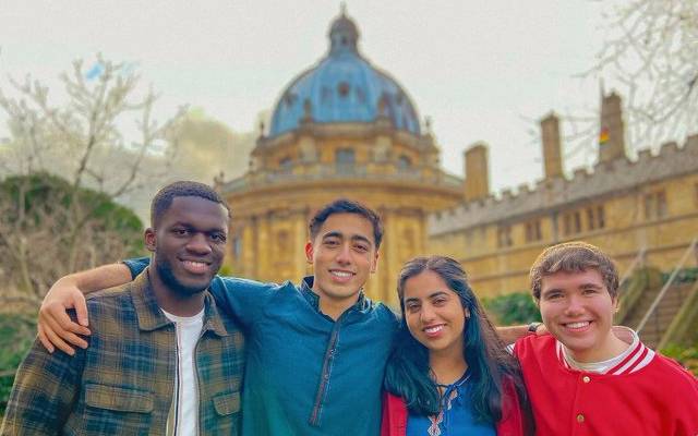 ahmad nawaz with friends in oxford uni
