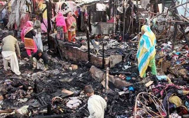جھونپڑیوں میں آگ لگنے کا واقعہ، 4 بہن بھائیوں کی زندگی کا چراغ بجھ گیا