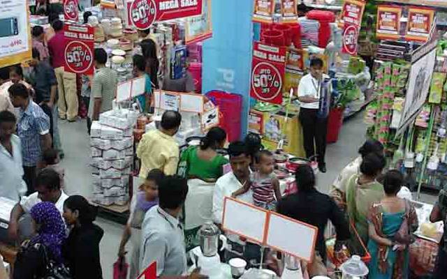 shoping in mega store