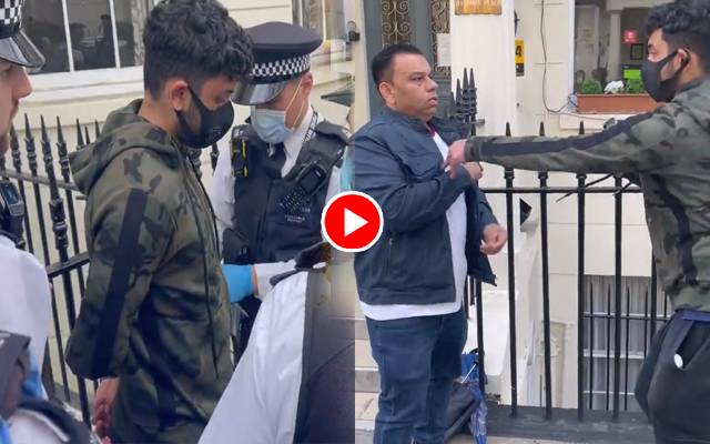 ویڈیو: لندن میں مسلم لیگ ن کے خلاف نعرے لگانے پر نوجوان گرفتار