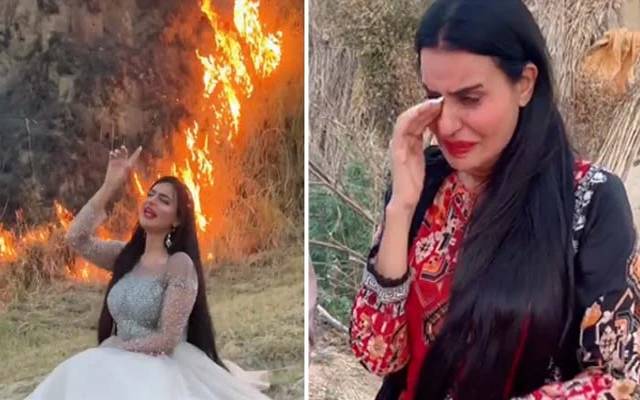 مارگلہ ہلز میں آگ لگنے کا واقعہ: ٹک ٹاکر ڈولی کی روتے ہوئے نئی ویڈیو وائرل