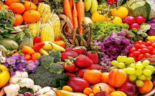 Fruits and vegetables rates