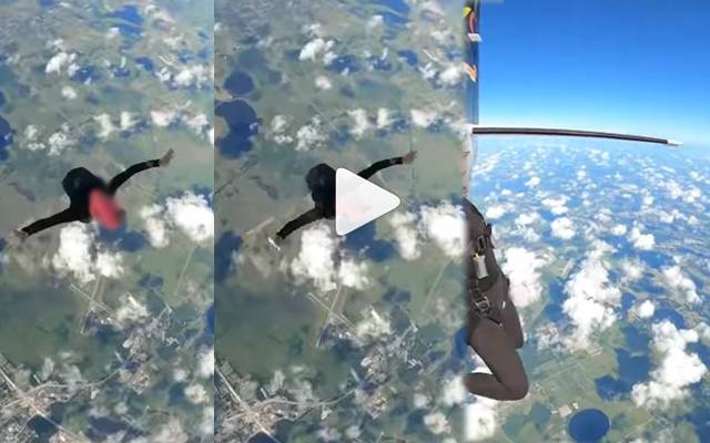 Woman's Fearless Workout Before Skydiving Stuns