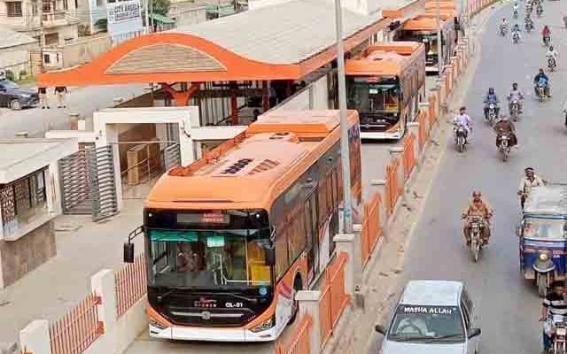 Orange Line Bus Service in Karachi