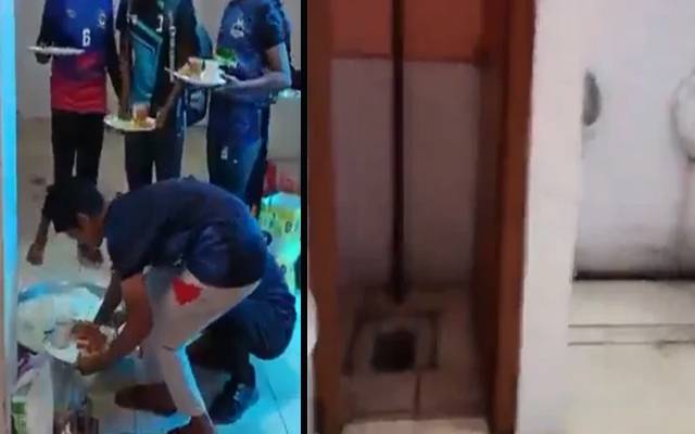 Served food In toilet