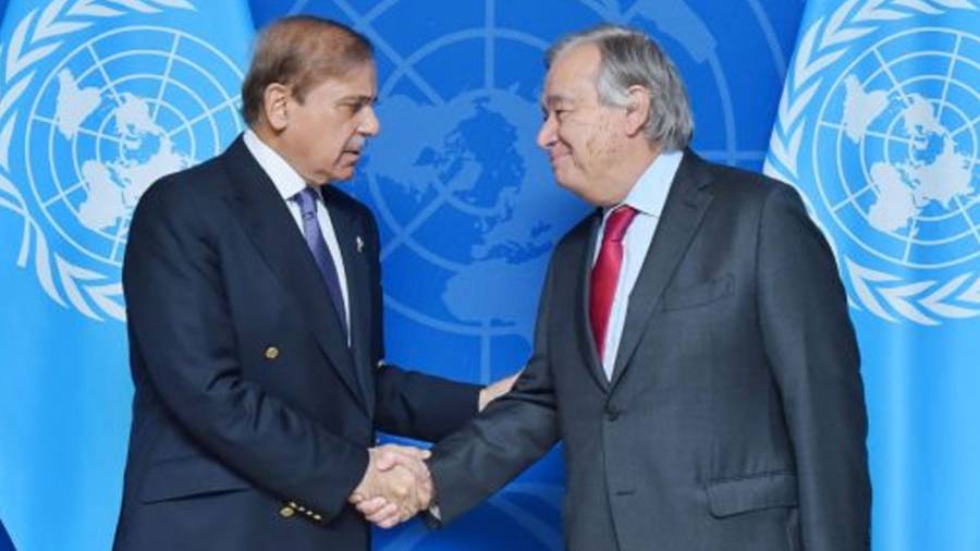 PM Shahbaz Sharif meets UN secretary