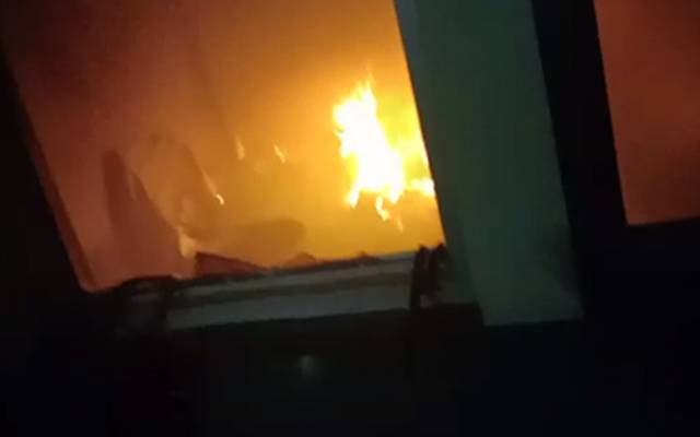 Multan airport fire video