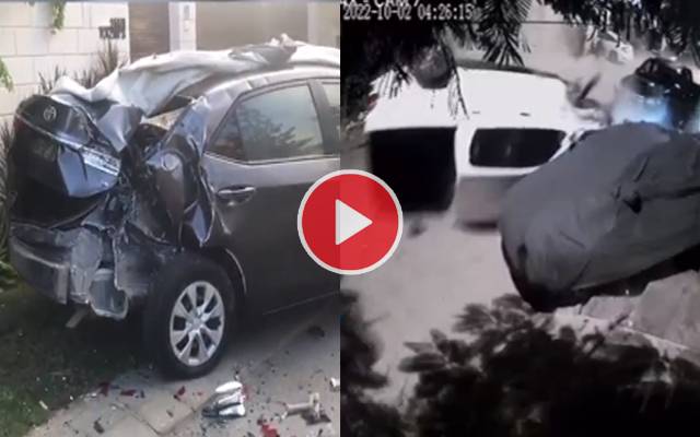 hit three cars parked on the 21st Street of Khayaban-e-Qasim