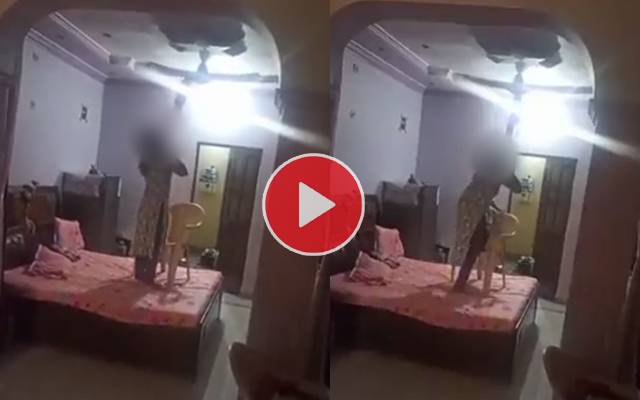 The wife hanged herself from the fan and the husband kept on making videos