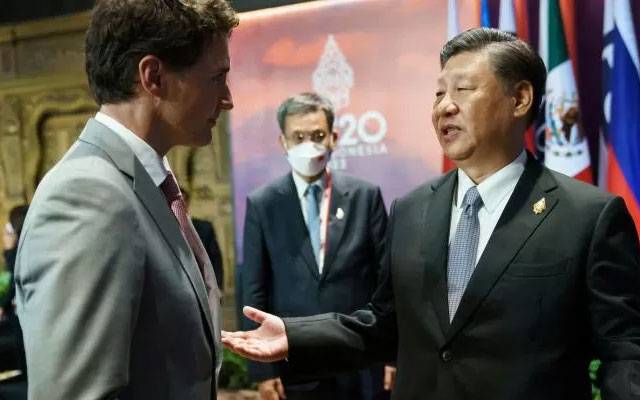Chinese President with Canadian PM