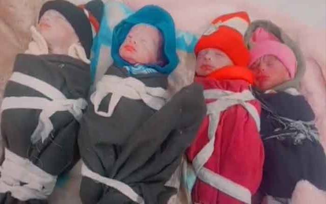  خاتون کے ہاں 4 بچوں کی پیدائش