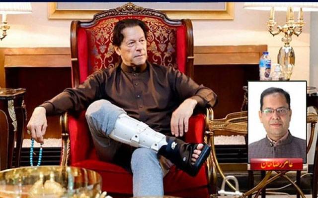 عمران خان کا بُت، نازک حصے پر چوٹ لگا دی گئی 