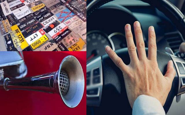 پریشر ہارن، فینسی نمبر پلیٹس اور کالے شیشوں کی خریدوفروخت پر پابندی عائد