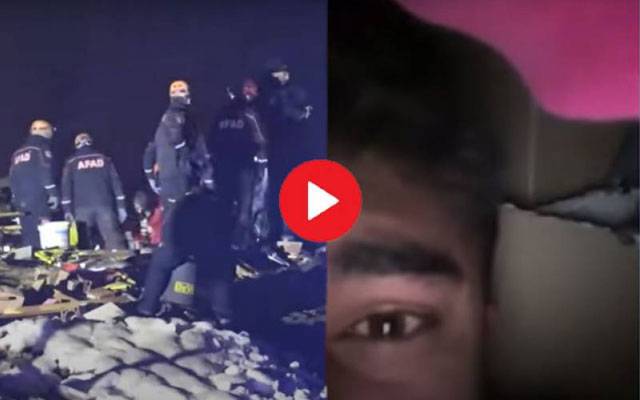 ملبے تلے دبےنوجوان کی حاضردماغی نے پورے خاندان کی جان بچالی، ویڈیو وائرل 