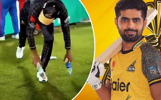 میچ کے بعد گراؤنڈ کی صفائی کرتے ہوئے بابر اعظم کی ویڈیو وائرل 