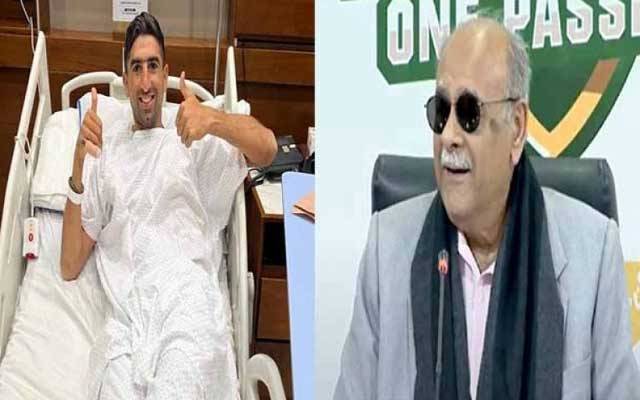  چیئرمین پی سی بی نجم سیٹھی ملتان کے بالر دہانی کی عیادت کو پہنچ گئے