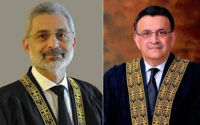 چیف جسٹس عمر عطا بندیال اور جسٹس قاضی فائز کی اہم ملاقات 