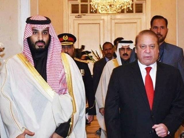 سعودی ولی عہد محمد بن سلمان سے نوازشریف کی ملاقات