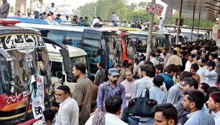عید سے قبل بس کے کرایوں میں بے تحاشہ اضافہ