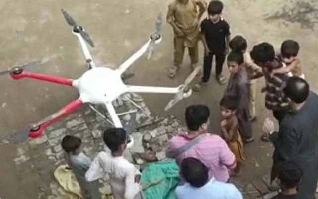 کاہنہ میں منشیات سے بھرا ڈرون گرگیا 