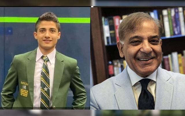 Prime Minister sends a message to the Junior World Squash Champion, Hamza Khan, City42, Jan Sher Khan